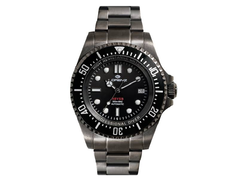 AUTOMATIC MEN'S WATCH STEEL / STEEL PROFESSIONAL DIVER LORENZ 030036CC ABYSS